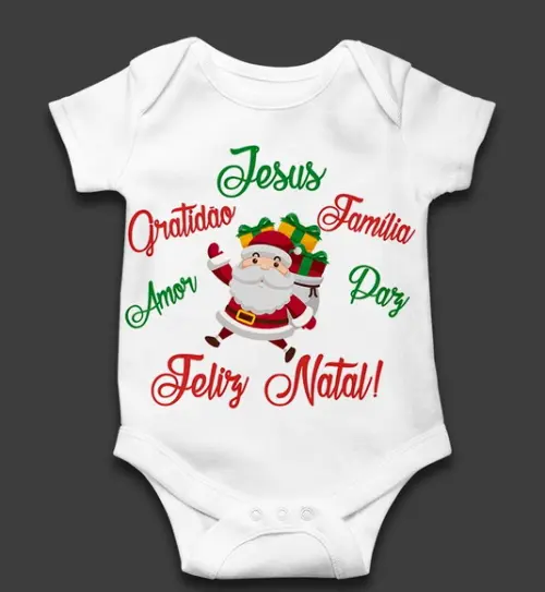 Body Infantil Feliz Natal