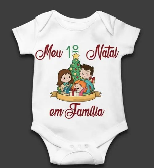 Body Infantil Meu Primeiro Natal