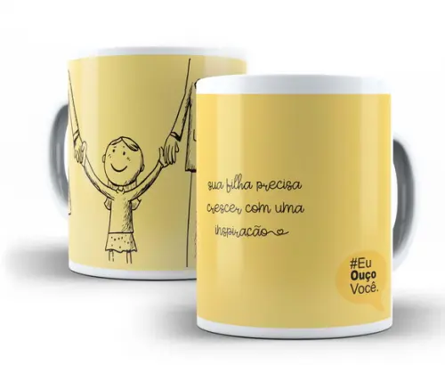 Caneca Porcelana Setembro Amarelo