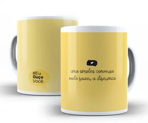 Caneca Porcelana Setembro Amarelo