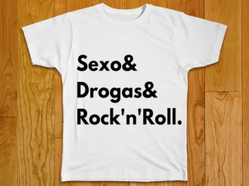 Camiseta Sexo Drogas e Rock