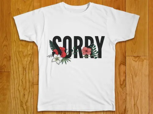 Camiseta Sorry