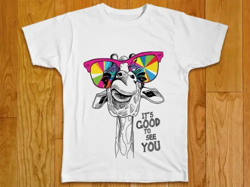 Camiseta Divertida Girafa
