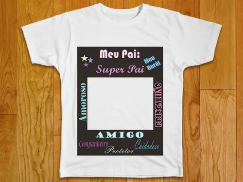 Camiseta Meu Super Pai Personalizada Com Foto