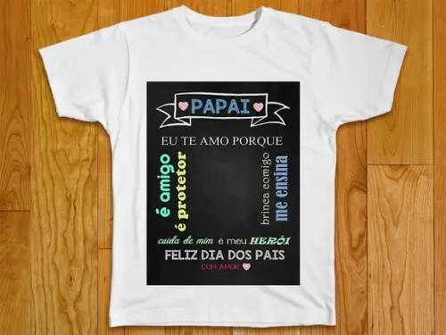 Camiseta Papai Personalizada Com Foto