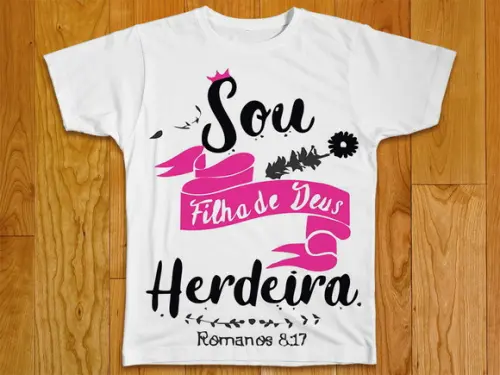 Camiseta Religiosa Sou Filha de Deus