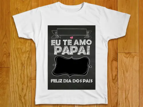 Camiseta Eu Te Amo Papai Com Foto Personalizada