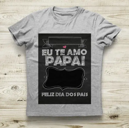 Camiseta Eu Te Amo Papai Personalizada com Foto