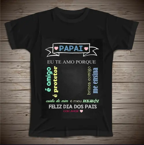 Camiseta Papai com Foto Personalizada