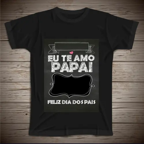 Camiseta Pai Eu Te Amo com Foto Personalizada