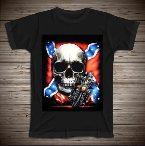Camiseta Caveira Motociclismo
