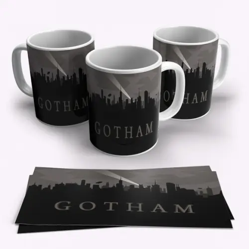 Caneca Porcelana Gotham