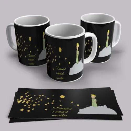 Caneca Porcelana Pequeno Príncipe