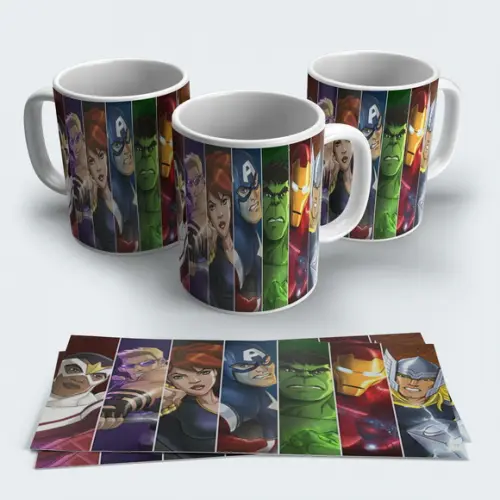 Caneca Porcelana Super Heróis