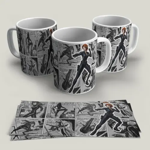 Caneca Porcelana Viúva Negra