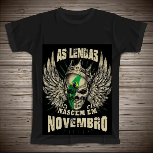 Camiseta as Lendas Nascem em Novembro