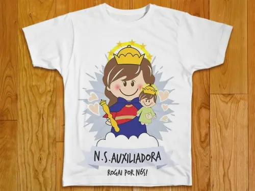 Camiseta Religiosa Nossa Senhora Auxiliadora