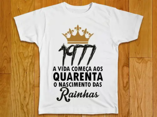 Camiseta A vida começa aos Quarenta