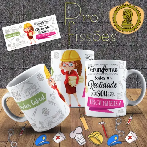 Caneca Profissão Engenheira