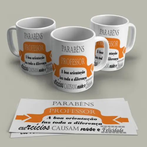 Caneca Porcelana Parabéns Professor