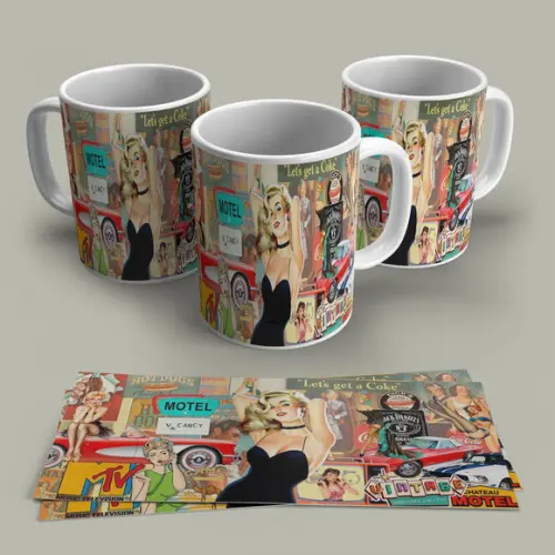 Caneca Porcelana Vintage