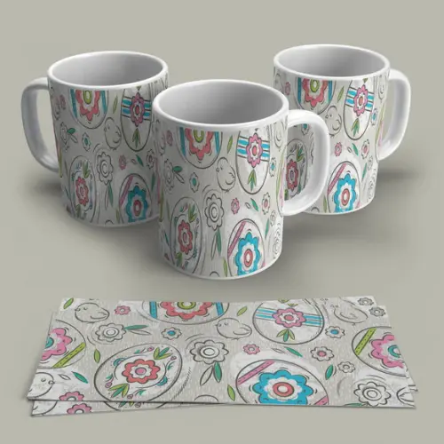 Caneca Porcelana Pássaro
