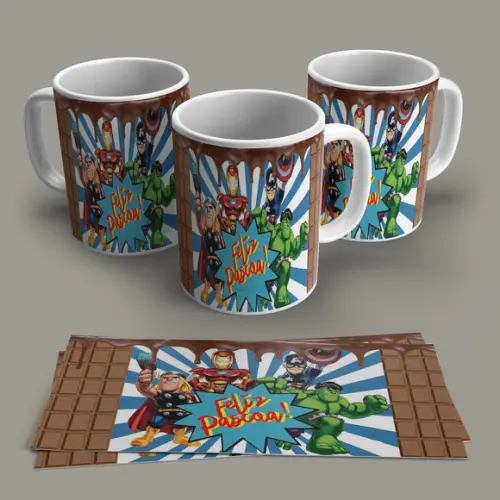 Caneca de Porcelana Feliz Páscoa