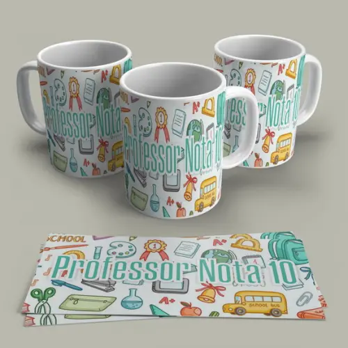 Caneca Porcelana Professor Nota 10