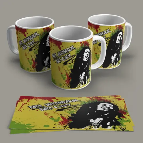 Caneca Porcelana Rock Bob Marley