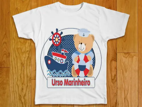 Camiseta Infantil Ursinho Marinheiro