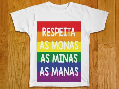 Camiseta Respeita As Monas As Minas As Manas