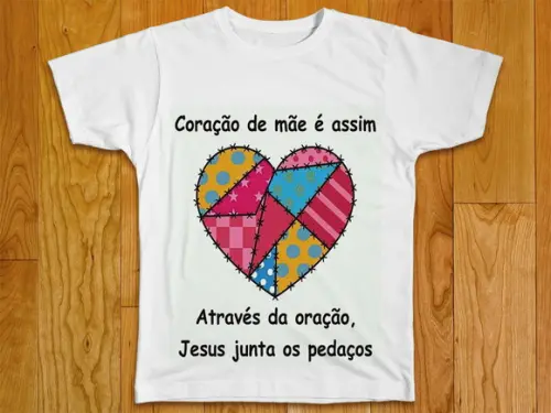 Camiseta Coração de Mãe