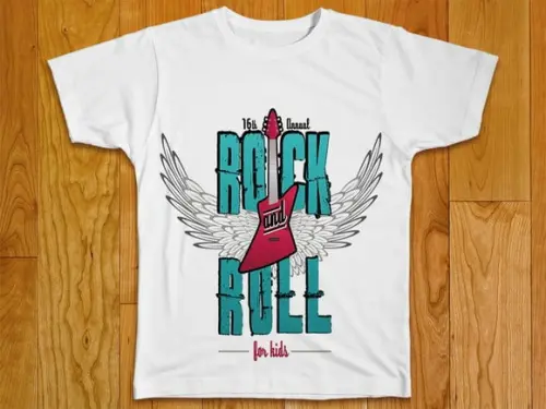 Camiseta Infantil Rock Roll