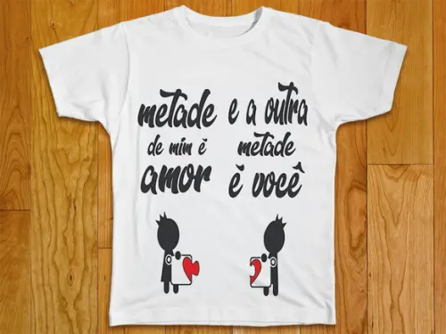 Camiseta Metade de Mim é Amor