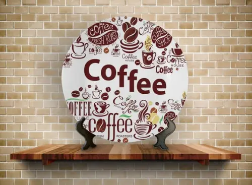 Prato Decorativo Coffee