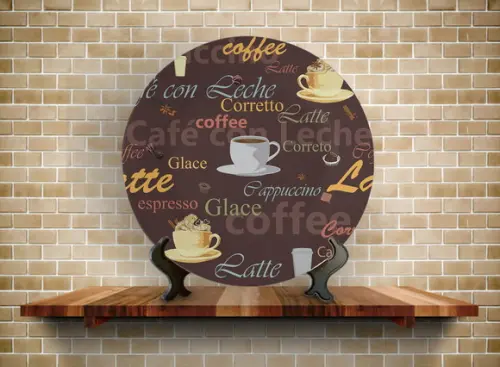Prato Decorativo Coffee