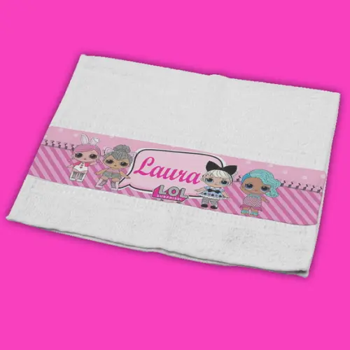 Toalha Lavabinho Lol Personalizada