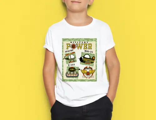 Camiseta Infantil Militar