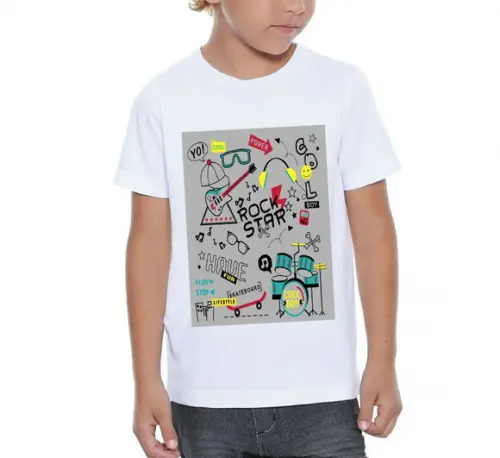Camiseta Infantil Rock Star