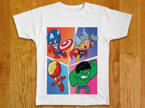 Camiseta Infantil Mascotes Super Heróis