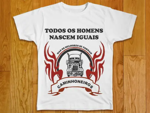 Camiseta Todos Os Homens Nascem Iguais Caminhoneiros