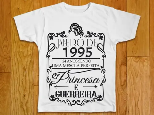 Camiseta Feminina Princesa e Guerreira