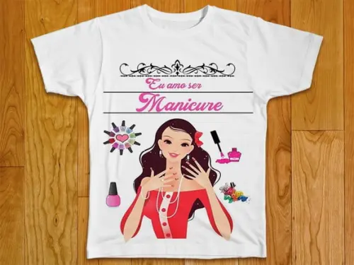 Camiseta Eu Amo Ser Manicure