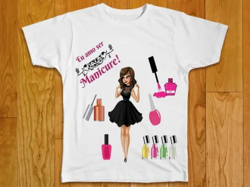 Camiseta Eu Amo Ser Manicure