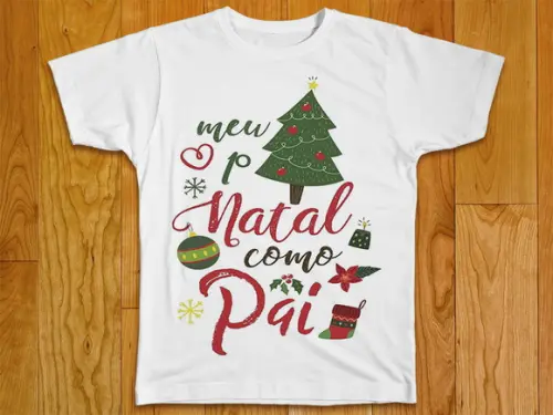 Camiseta Meu Primeiro Natal como Pai