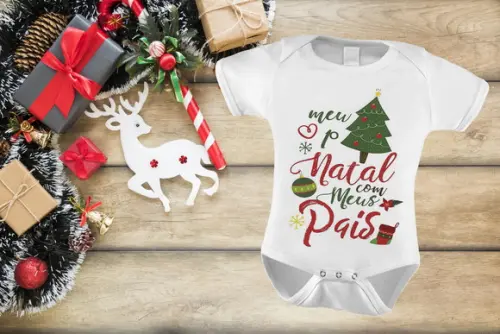 Body Infantil Meu Primeiro Natal