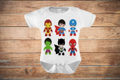 Body Infantil Super Heróis