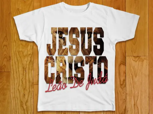 Camiseta Religiosa Jesus Cristo Leão de Judá