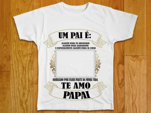 Camiseta Pai Com Foto Personalizada