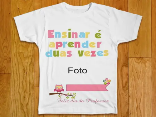 Camiseta Dia dos Professores com Foto